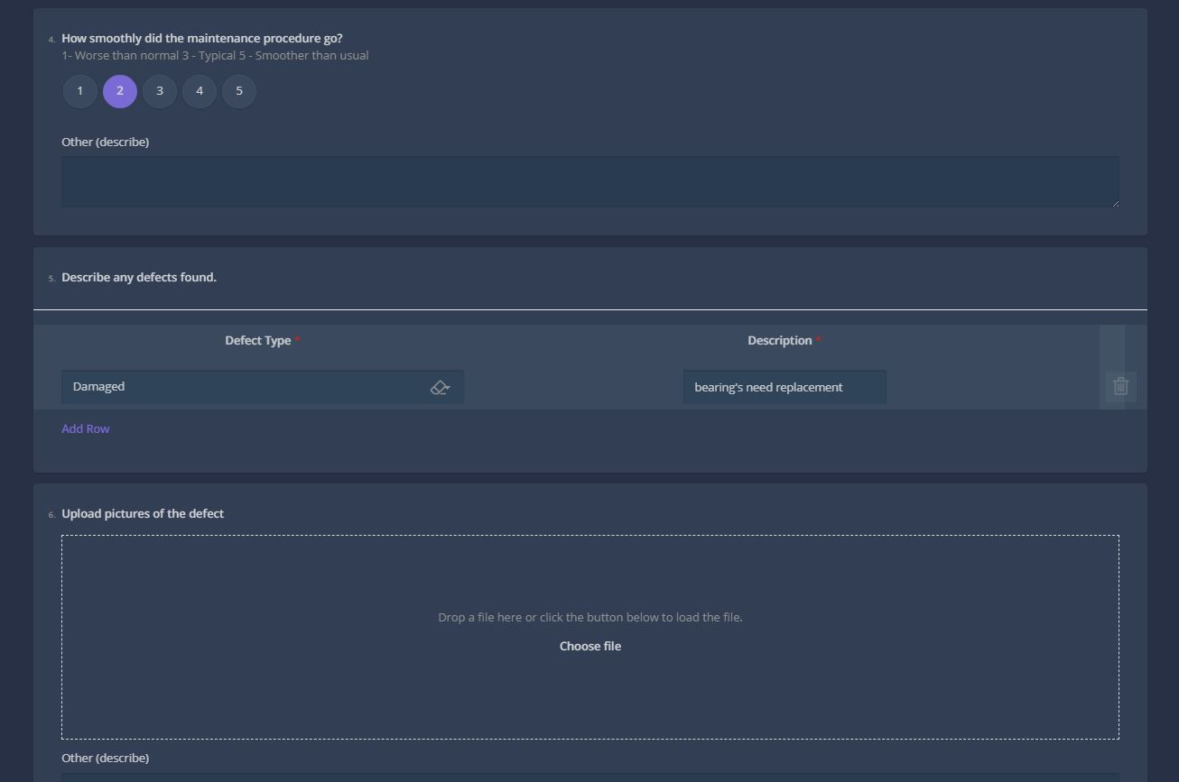 Equipment maintenance logs and synchronized records view